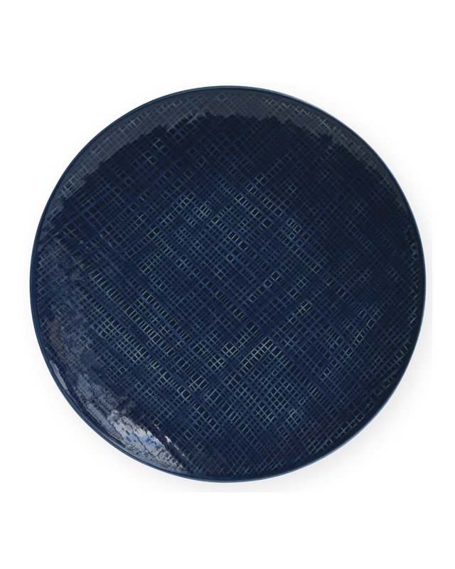Organza Blue Jeans Coupe Dinner Plate